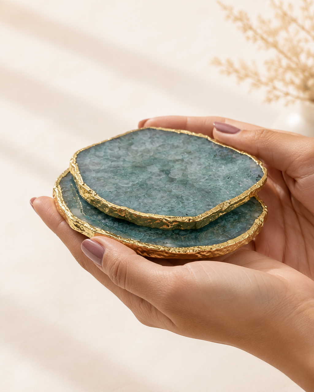 Aqua Blue Coaster Set