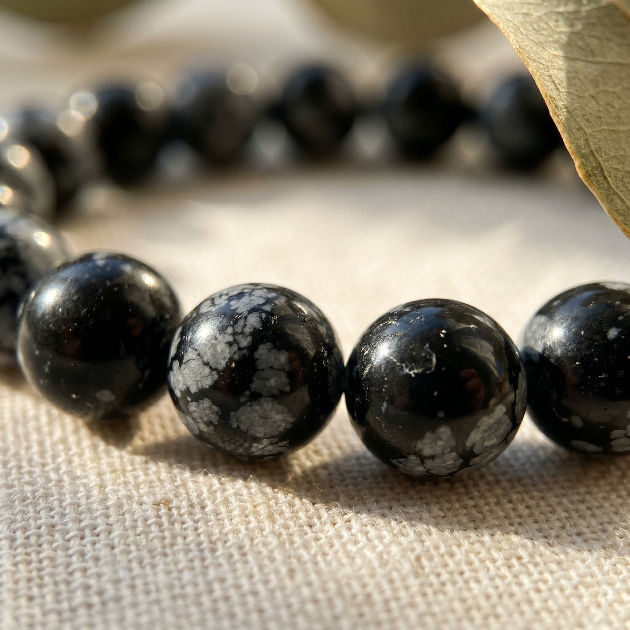 Snowflake Obsidian Bracelet