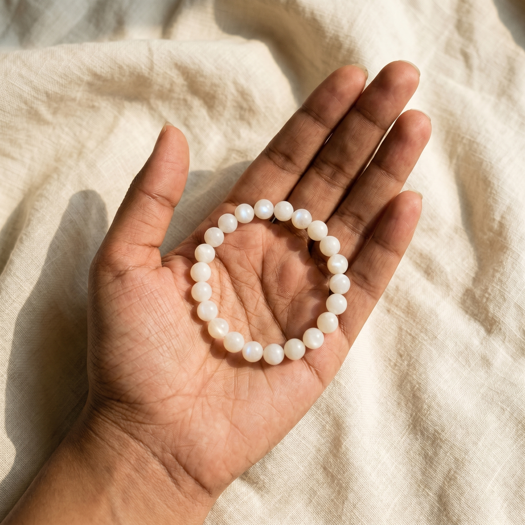 White Calcedony Bracelet