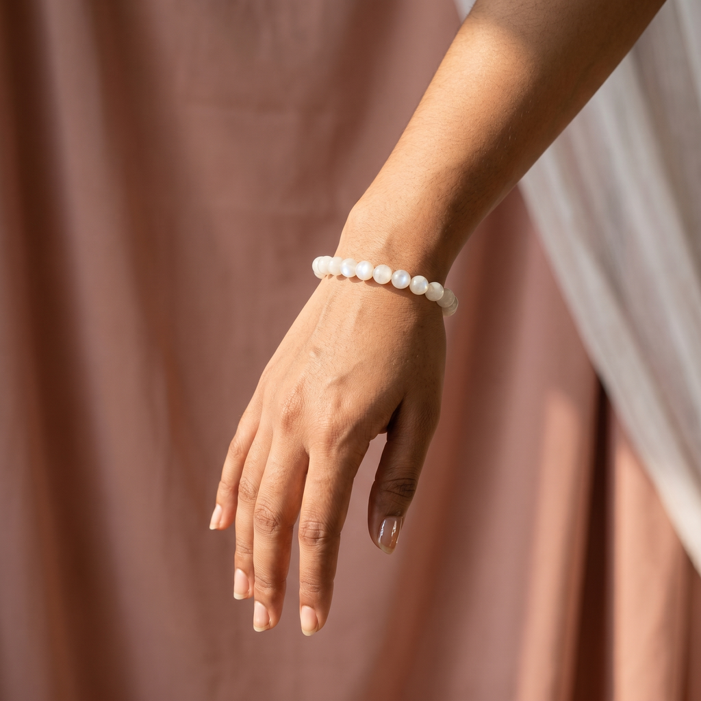 White Calcedony Bracelet