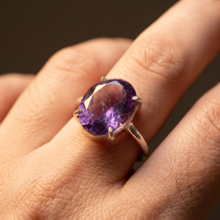 Natural gemstone rings