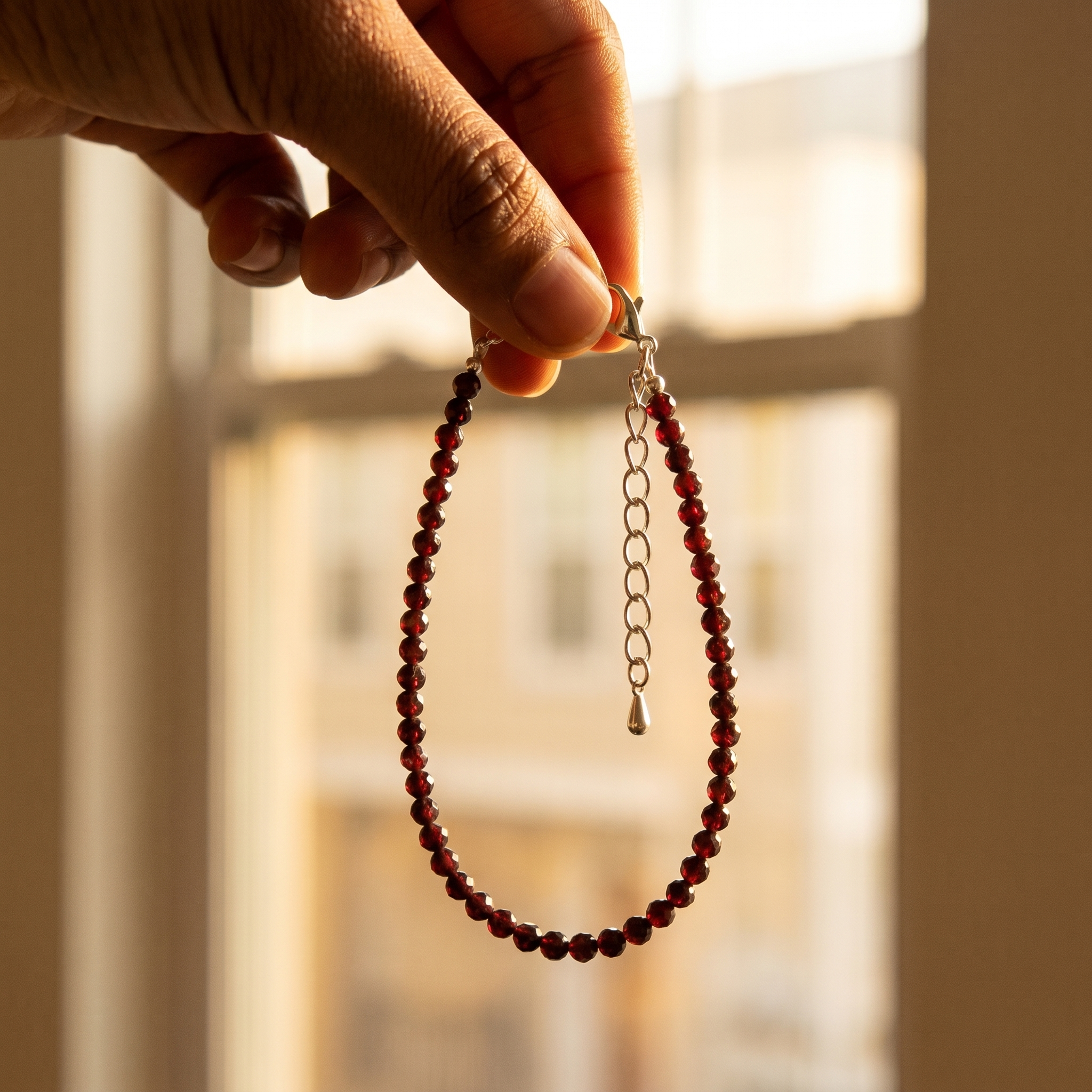 Garnet Anklet