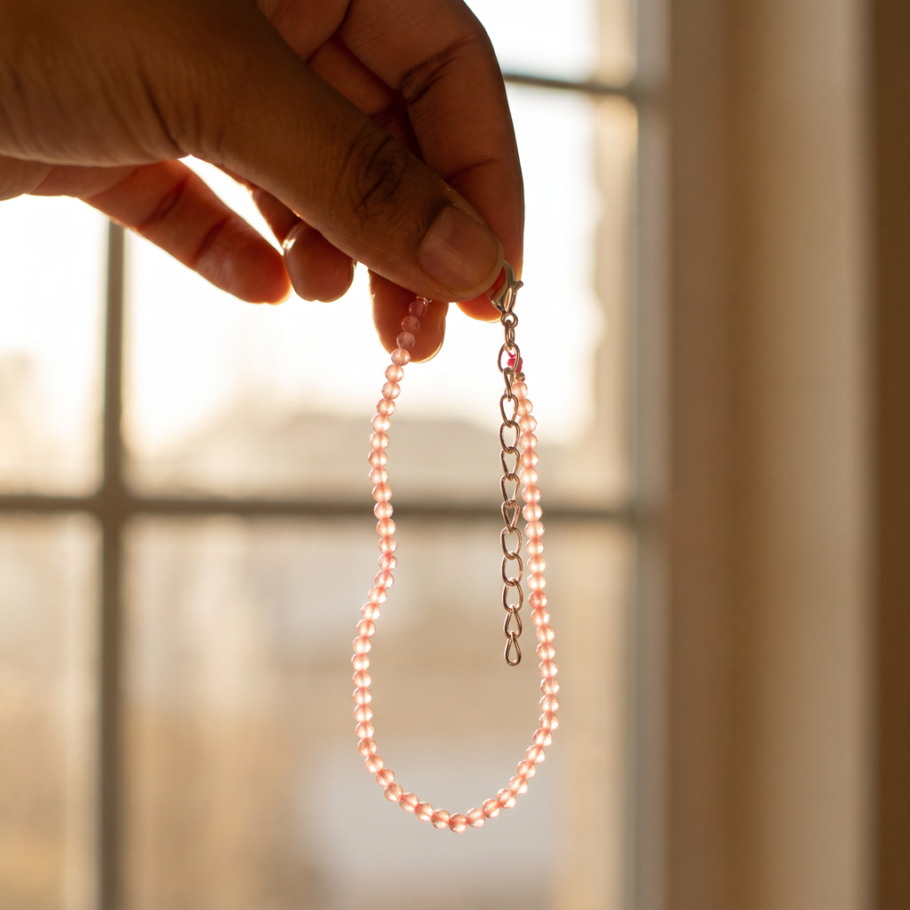 Rose Quartz Anklet