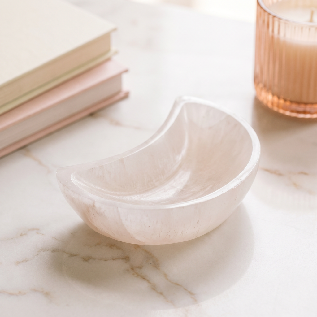 Moon Selenite Bowl