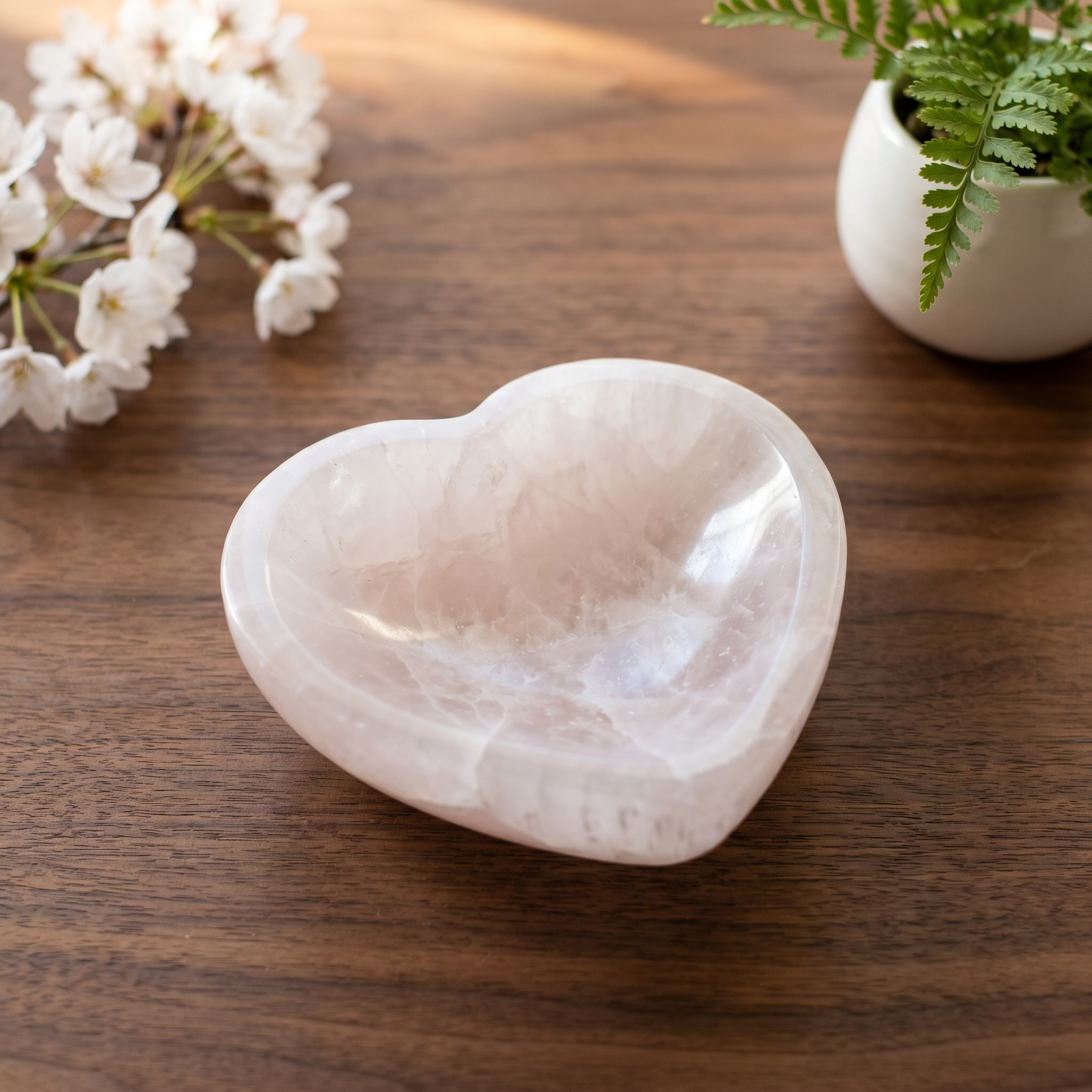 Heart Selenite Bowl