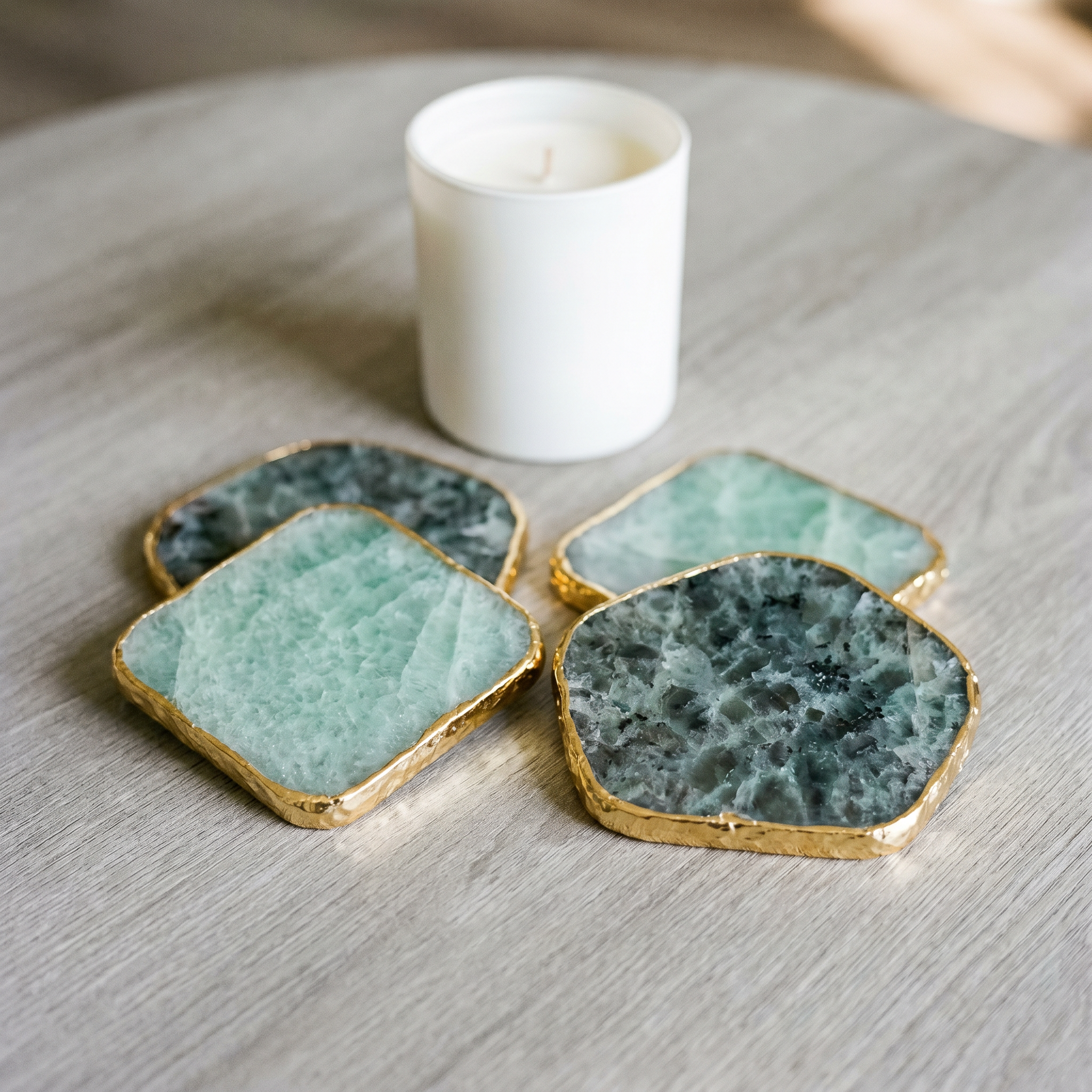 Aqua Blue Coaster Set