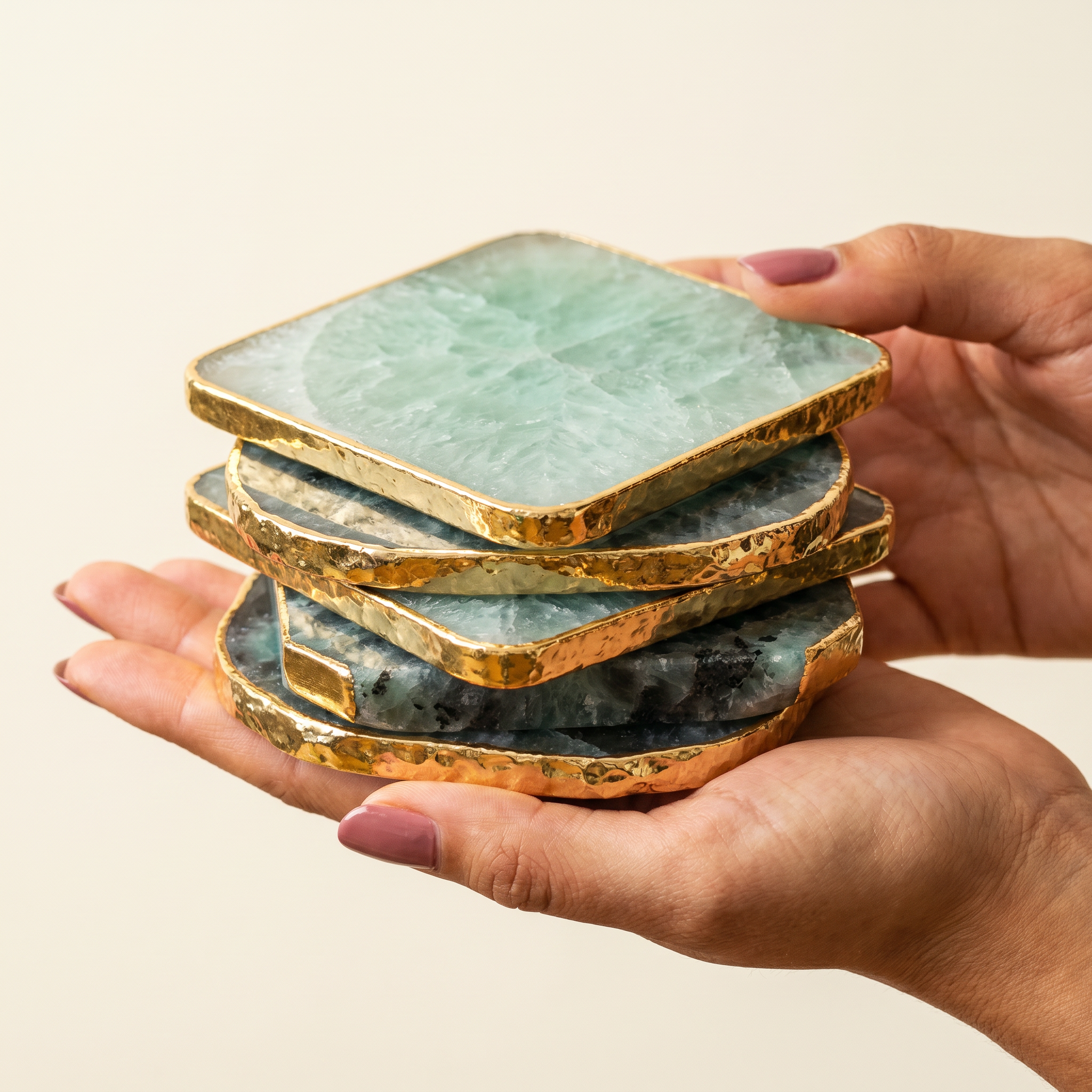 Aqua Blue Coaster Set