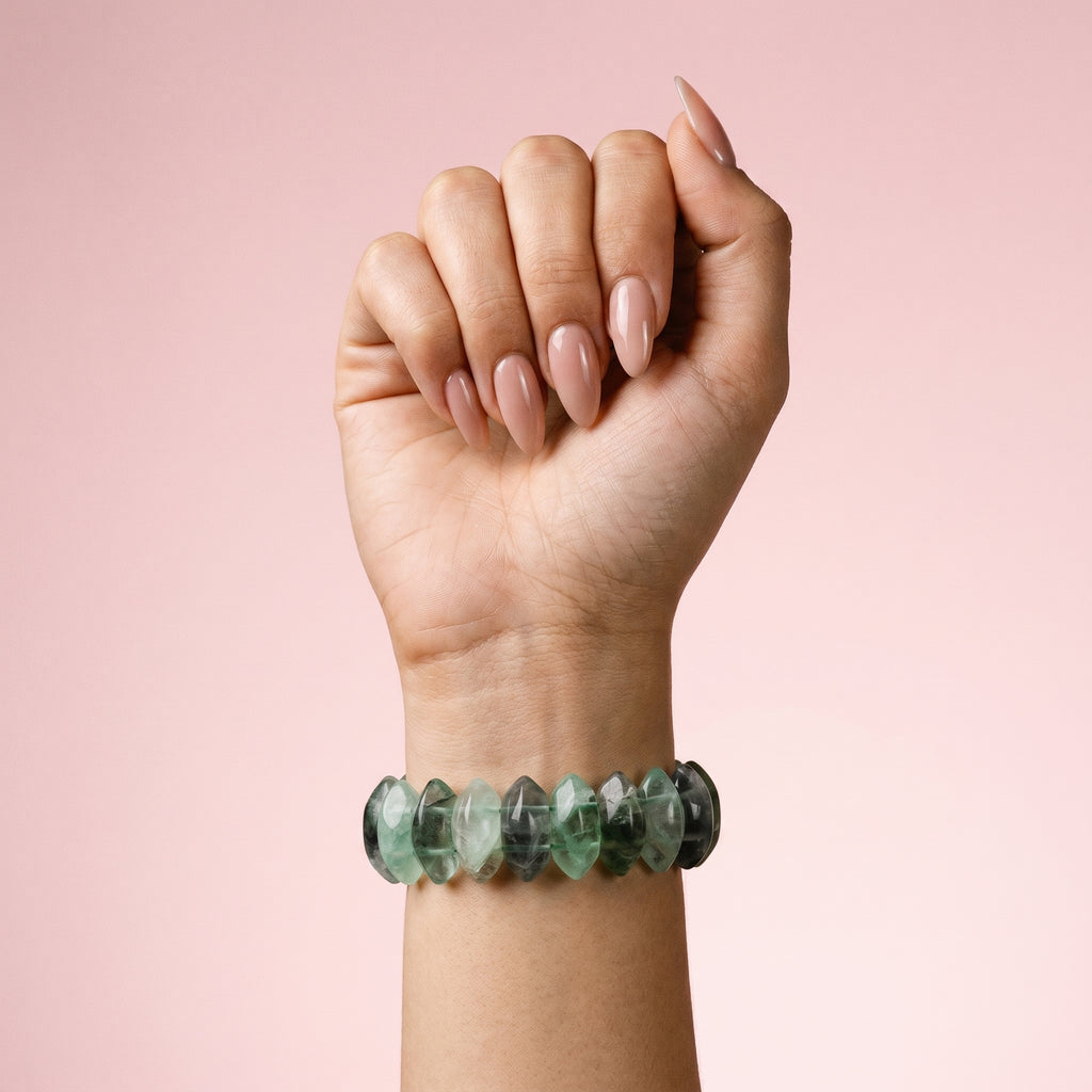 Chip Stone Stretch Fluorite Bracelet