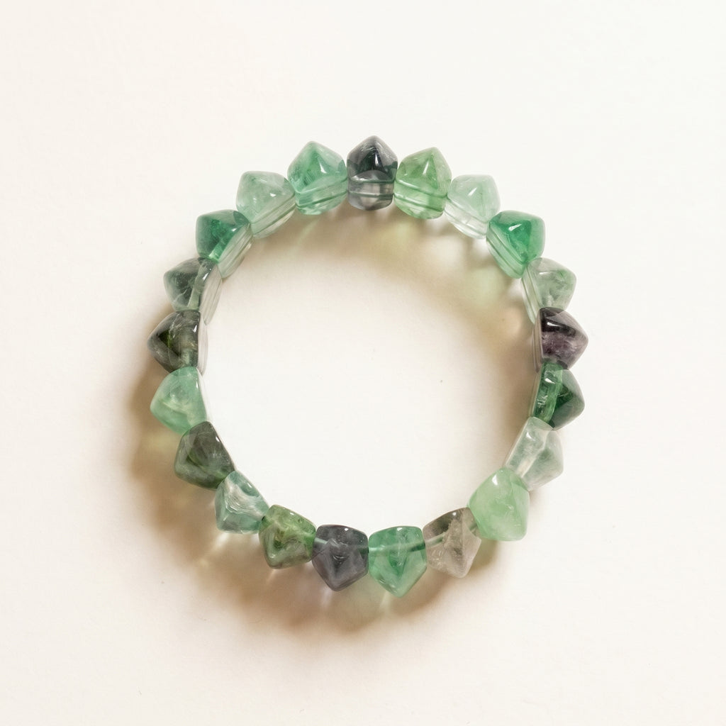 Chip Stone Stretch Fluorite Bracelet