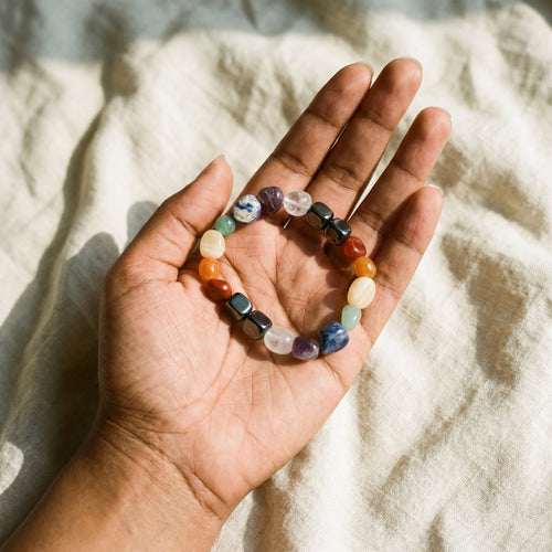 7 Chakra Tumbled Stone Bracelet