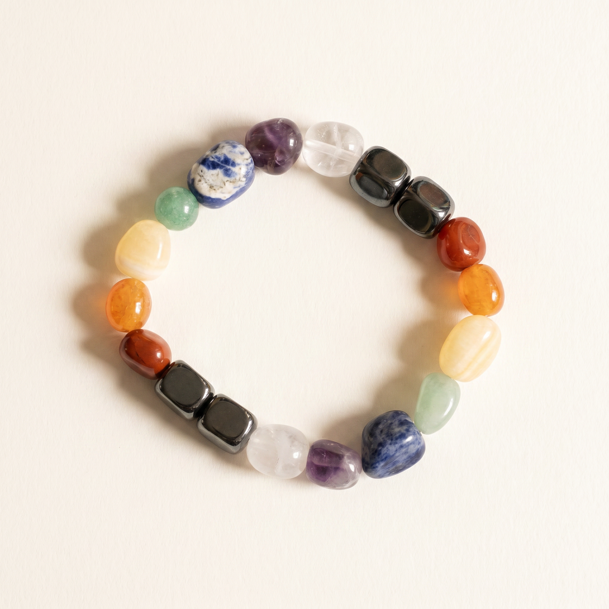 7 Chakra Tumbled Stone Bracelet