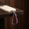 Amethyst Chip Stone Phone Charm