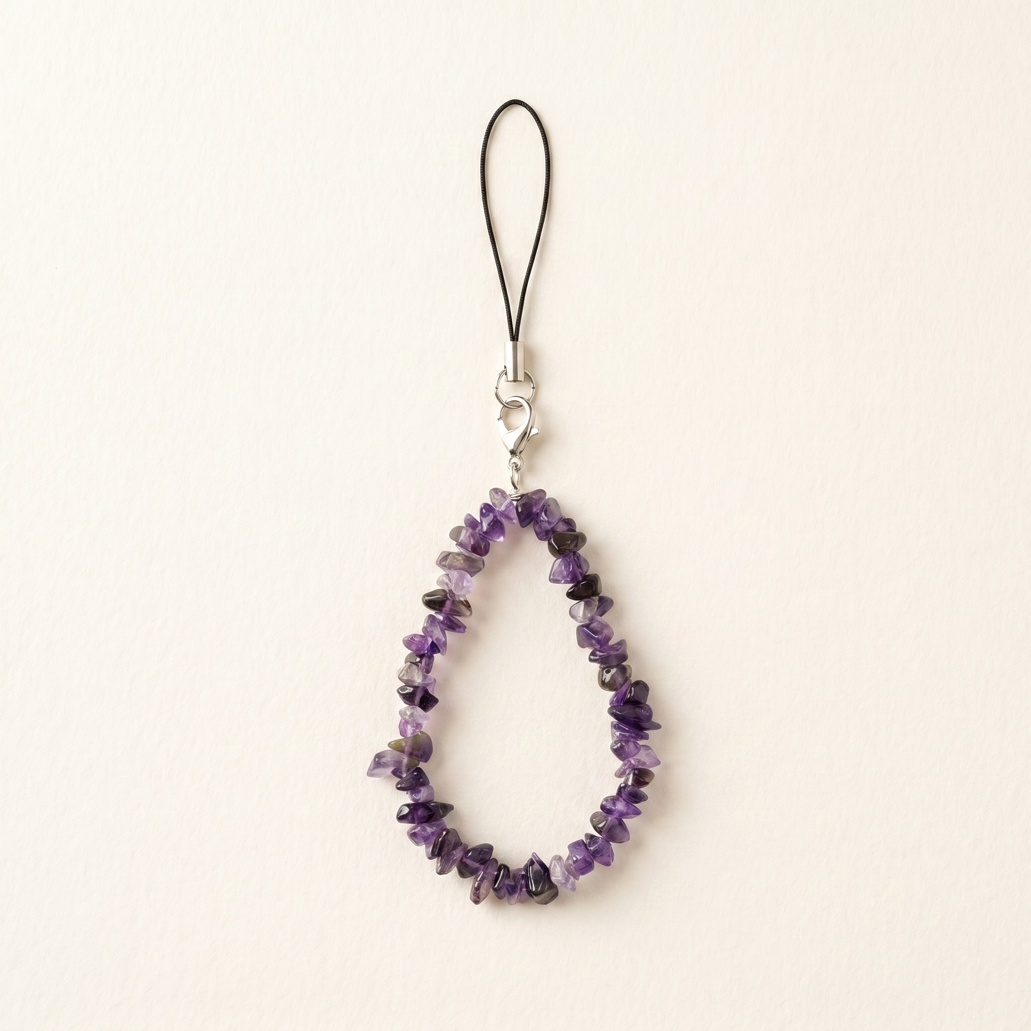 Amethyst Chip Stone Phone Charm