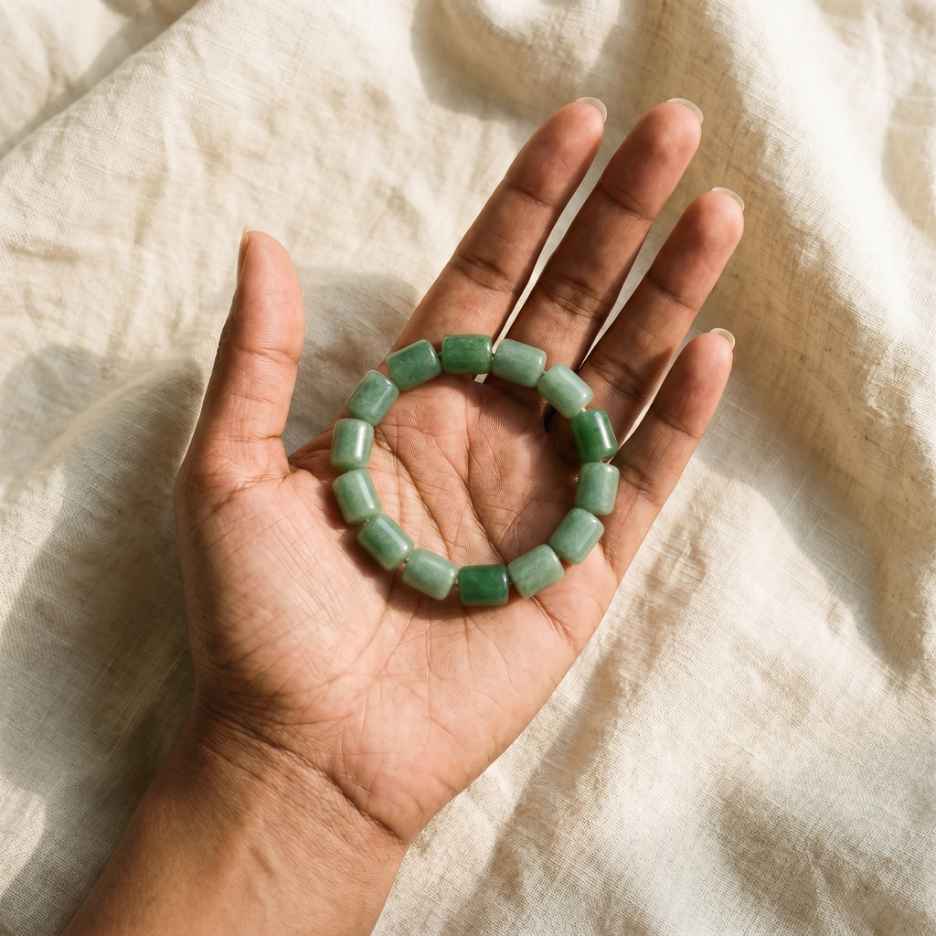 Green Aventurine Barrel Bracelet