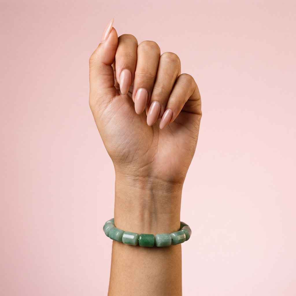 Green Aventurine Barrel Bracelet