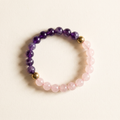 Amethyst + Rose Quartz Bracelet