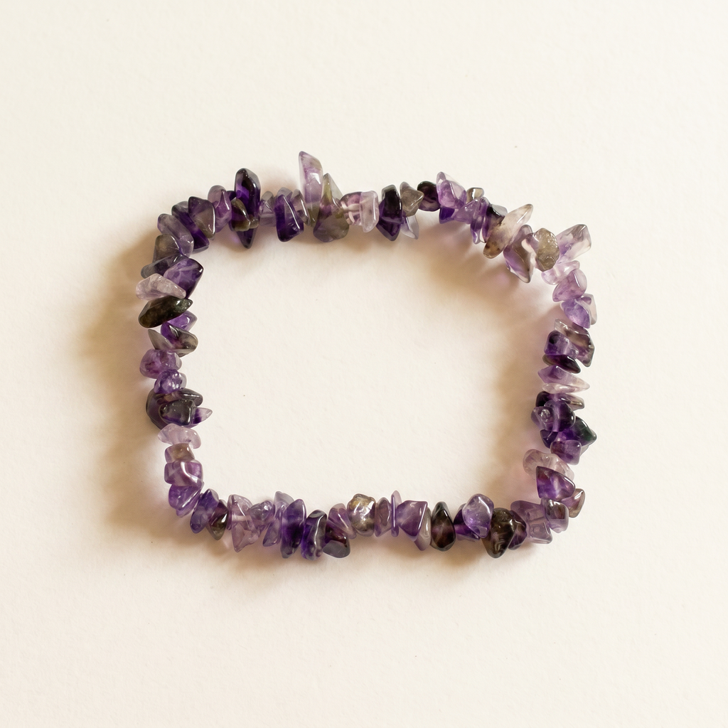 Amethyst Chip Stone Bracelet