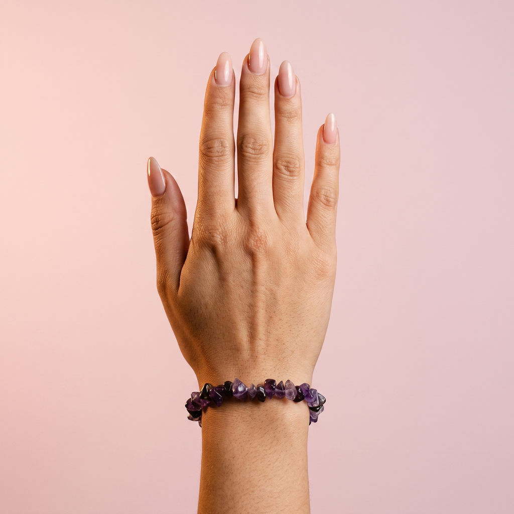 Amethyst Chip Stone Bracelet