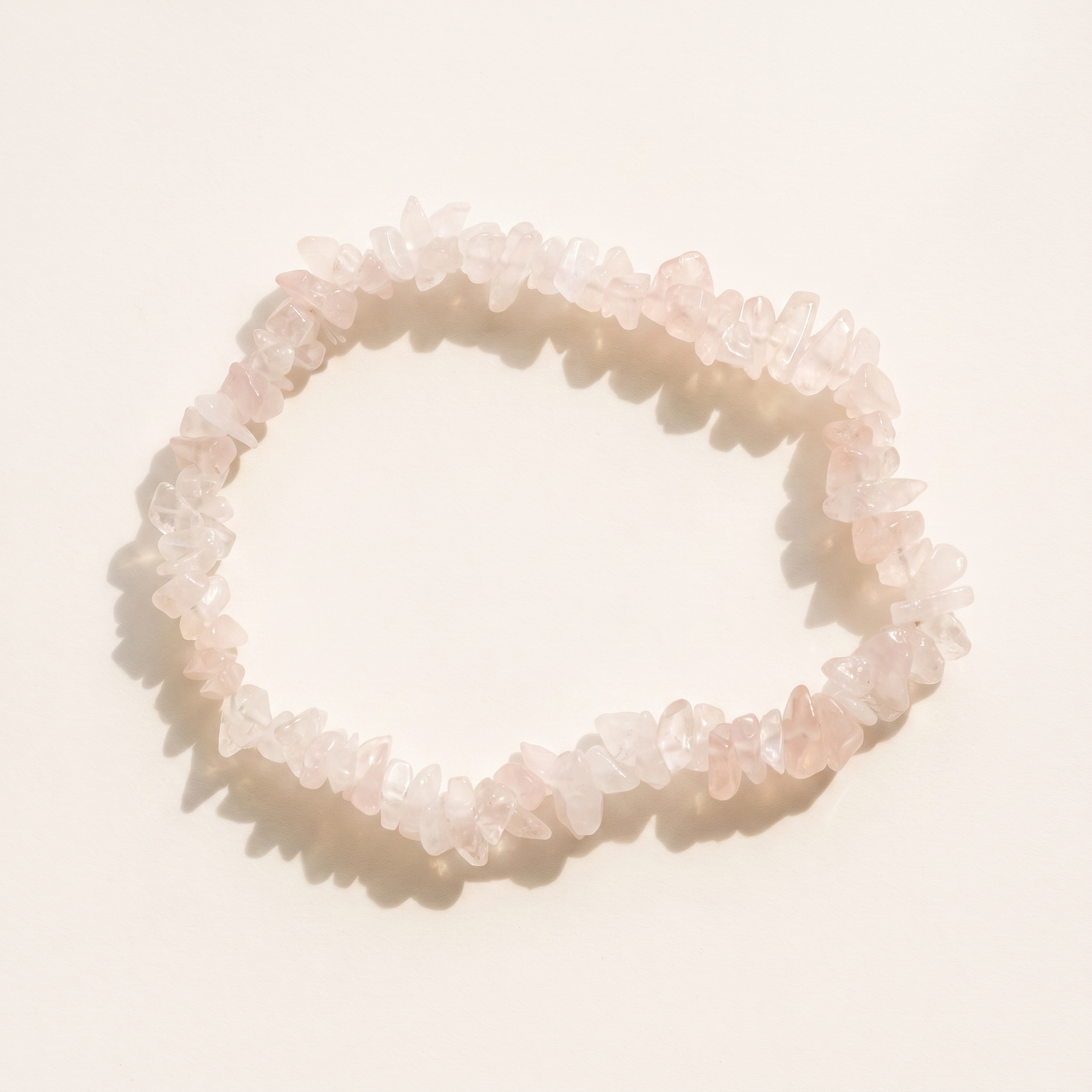 Rose Quartz Chip Stone Bracelet