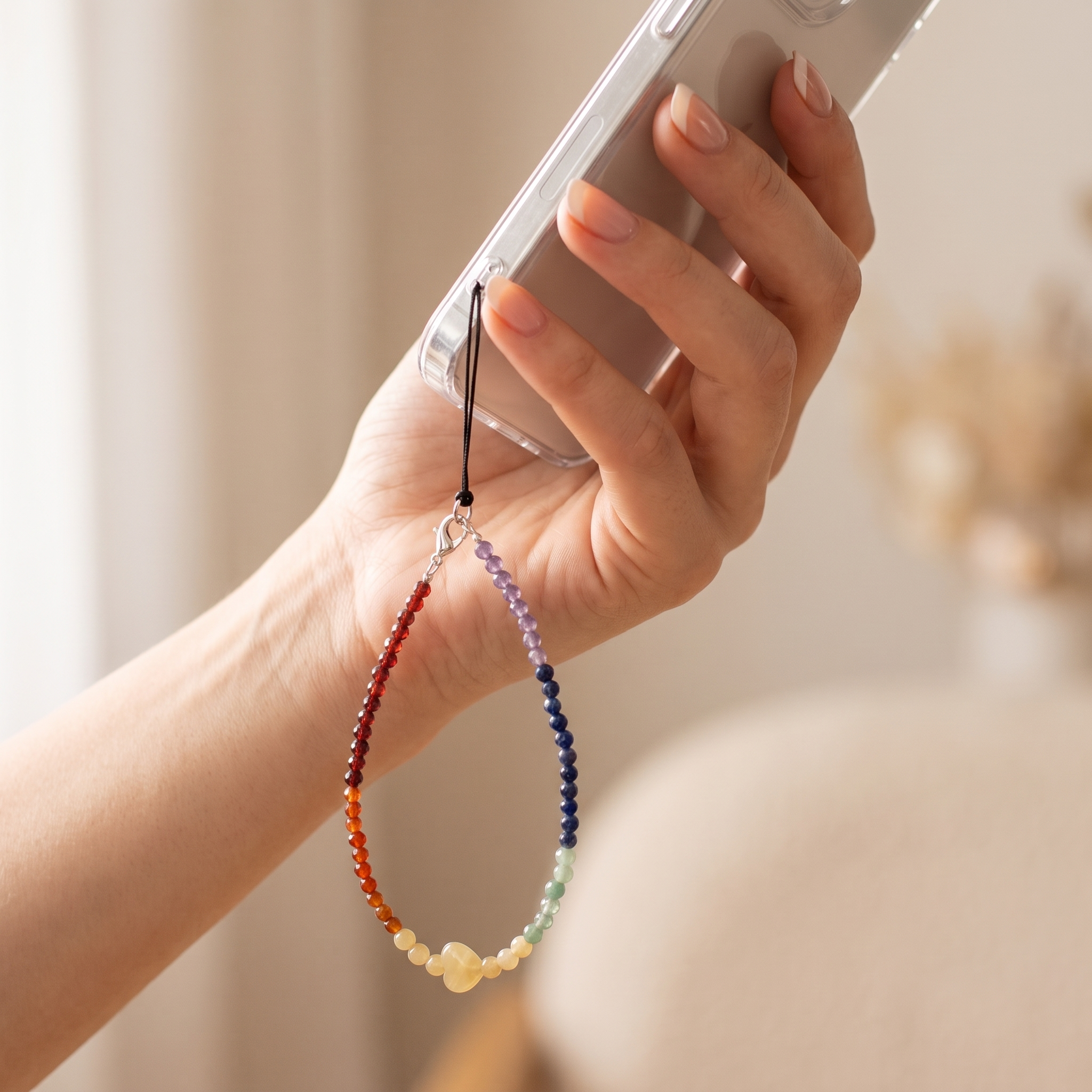 Multi-Stone Phone Charm