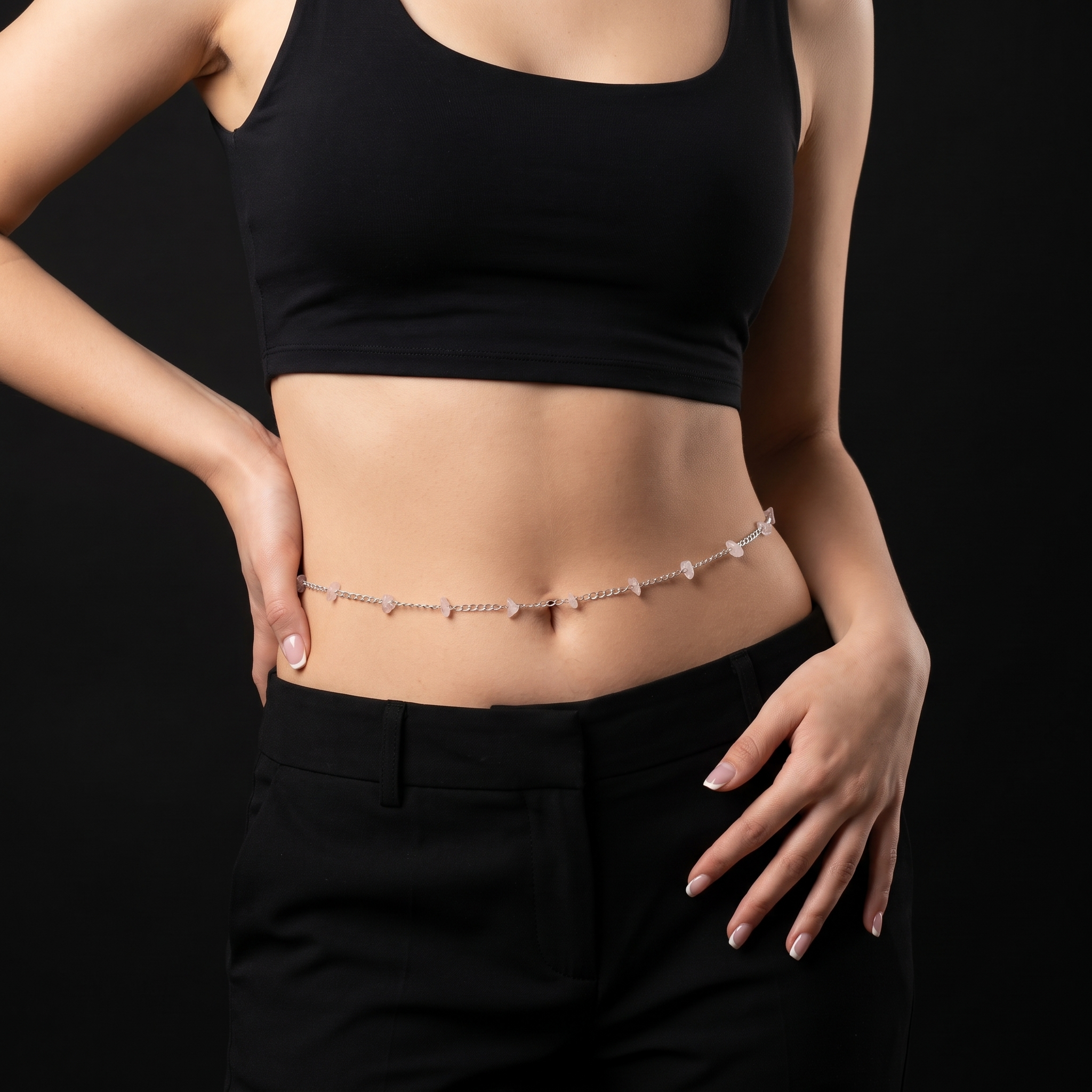 Rose Quartz Waist Chain